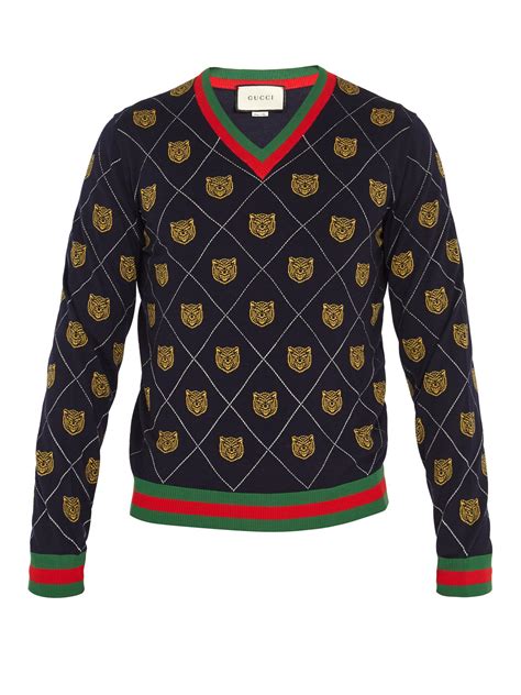 gucci mens sweater used xxxl|Gucci sweater now.